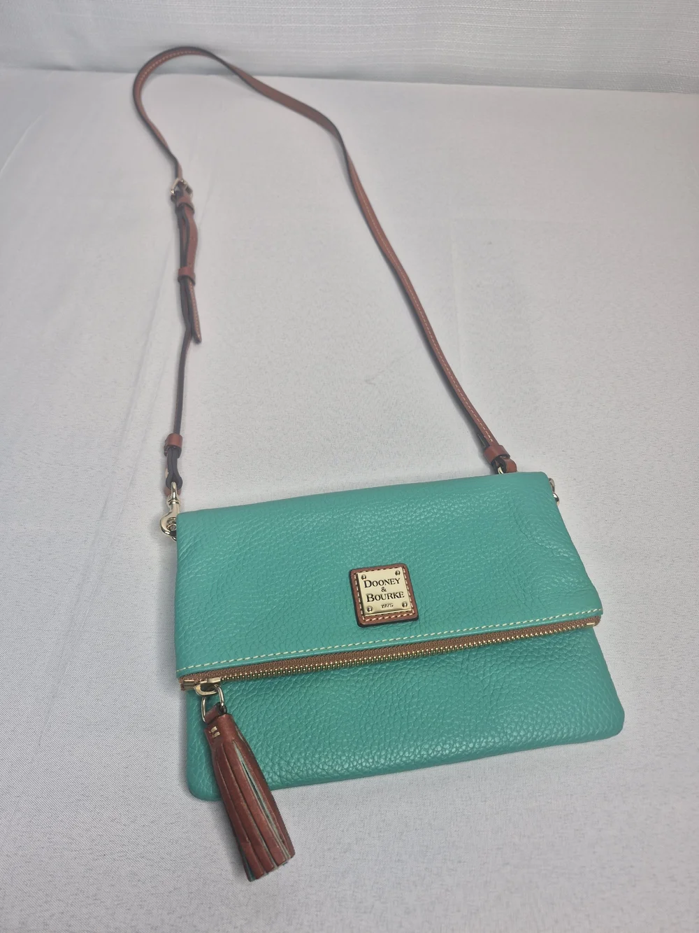 Dooney & Bourke Teal Leather Crossbody Bag NWOT
